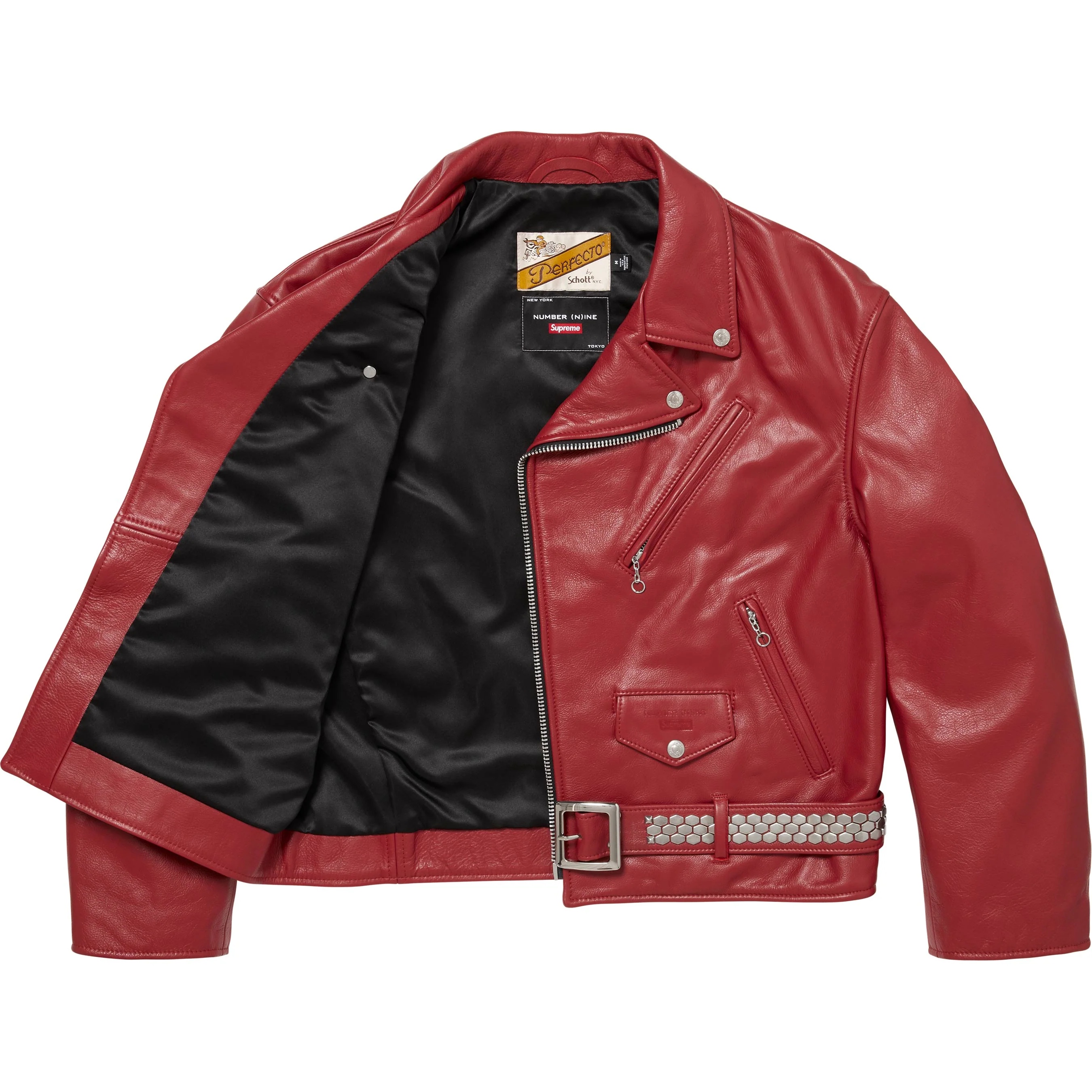 Supreme®/Number (N)ine®/Schott® Perfecto Leather Jacket view 4